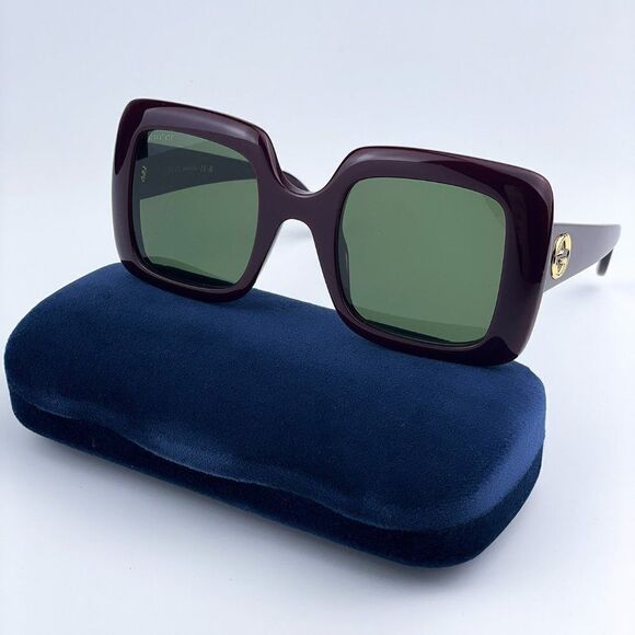 NEW Gucci GG0896S 003 Red Green Square Women Sunglasses